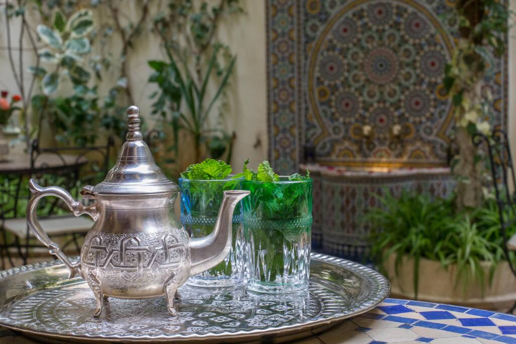 Welcoming mint tea