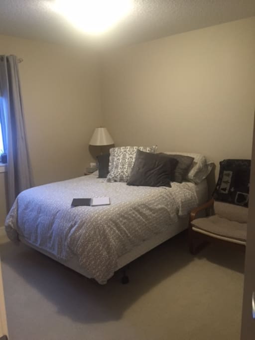 Comfy Double Bed- With extra blankets in closet for chilly nights