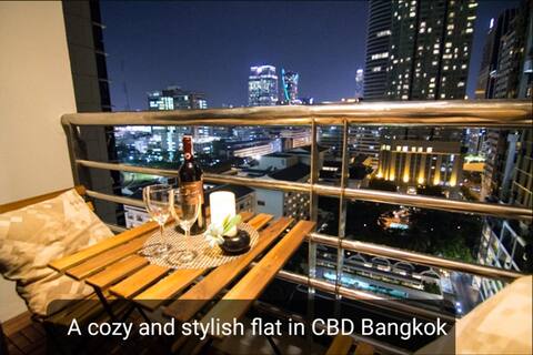 Cozy and stylish flat 60sqm in CBD BKK
