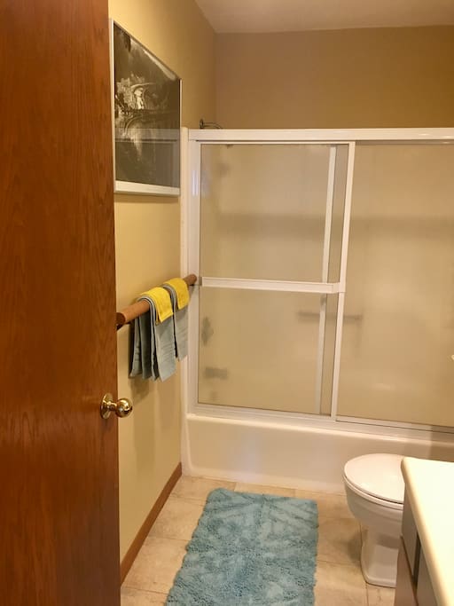 Guest bathroom is across the hall from your bedroom, just for you!