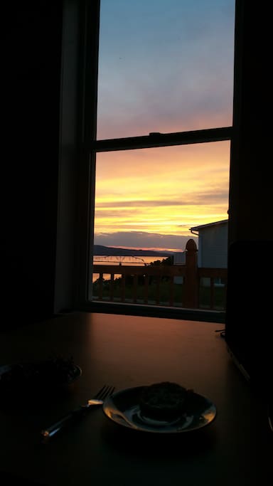 Sunrise from the table/work station