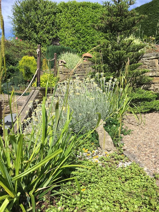 Stairway through the garden