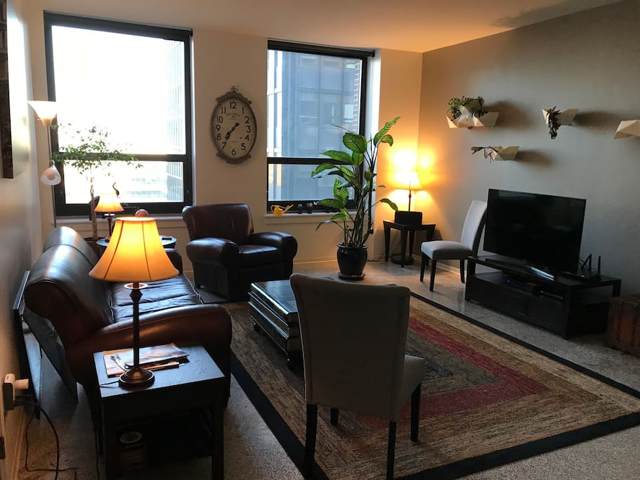 Living Room with fantastic view of the State Capital.