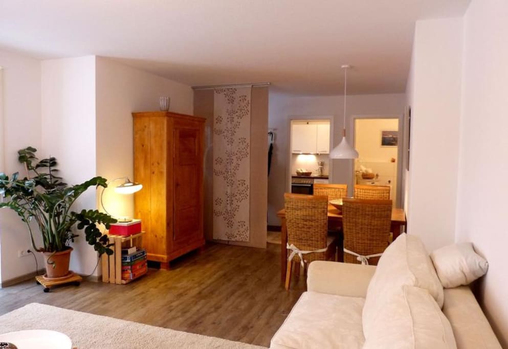 Essbereich im Wohnzimmer