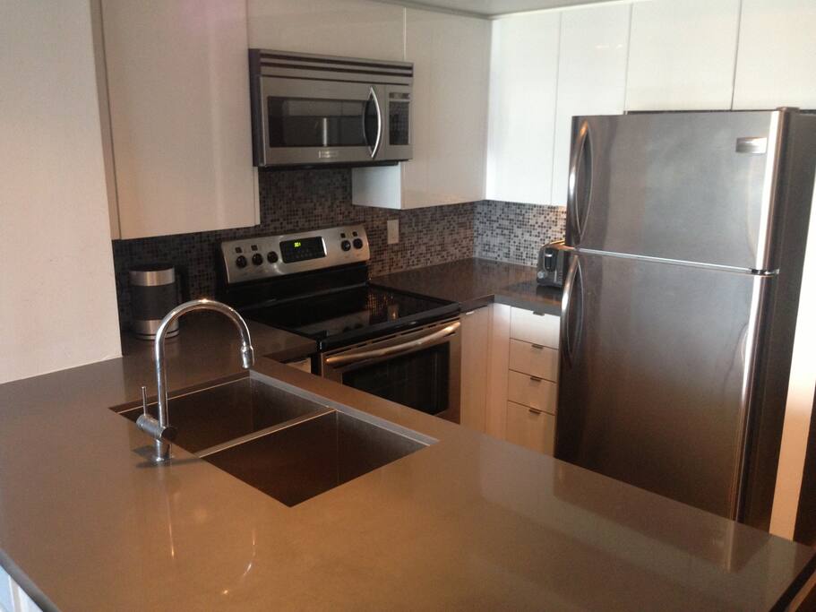 Modern kitchen, stainless steel