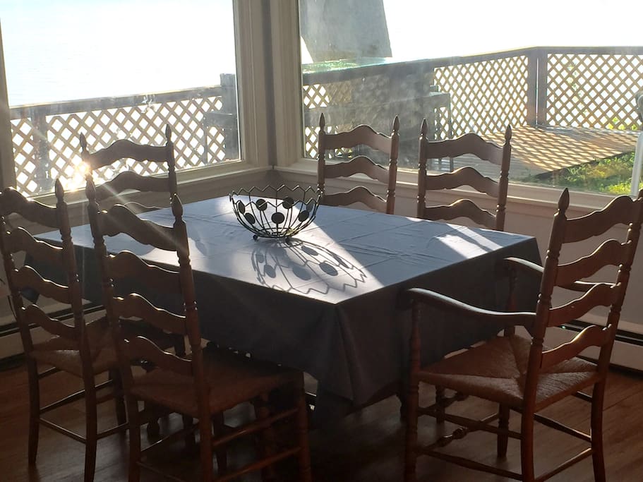 Enjoy amazing views of the lake while you eat