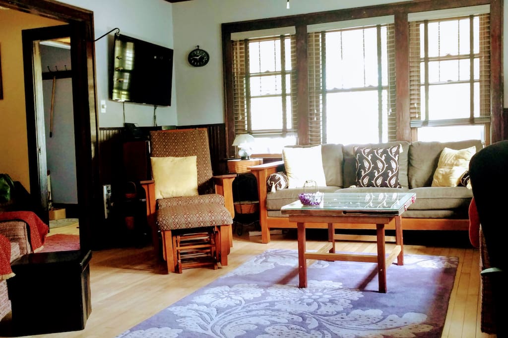 The living room is a great place to spend time together or watching a movie.