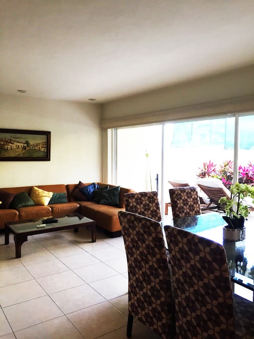 Dining room facing living room