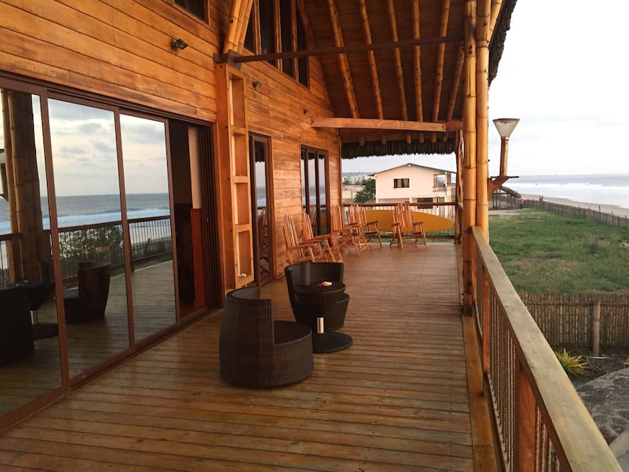 Enjoy the view from the huge balcony upstairs