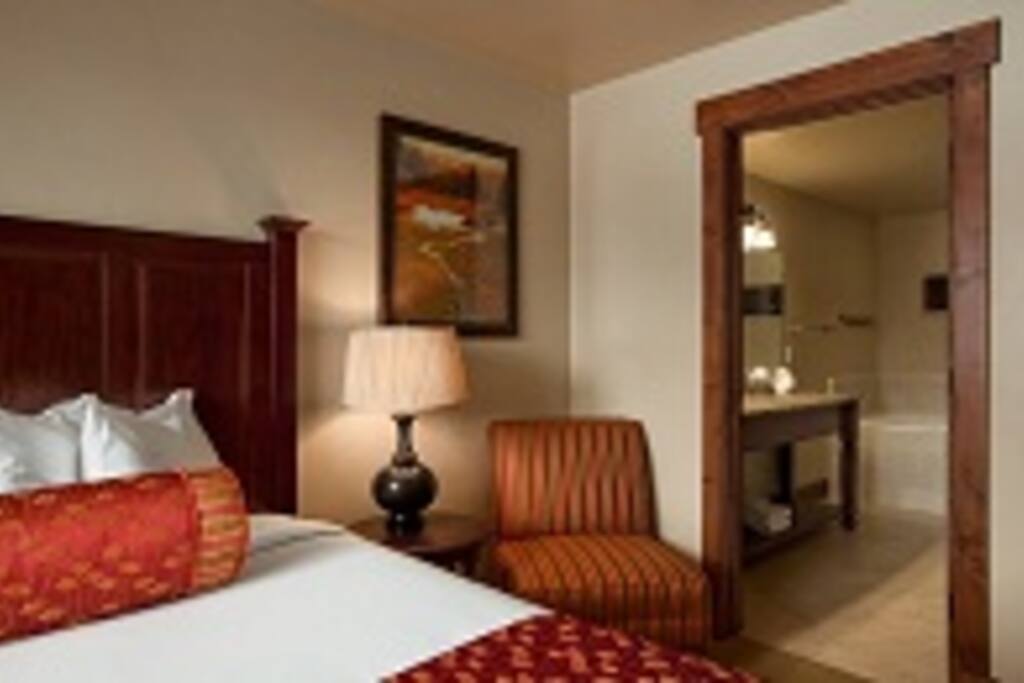 Master Bedroom: King bed with full bathroom