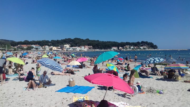 Appart + Grande Terrasse 50 M De La Plage - La Seyne-sur-Mer