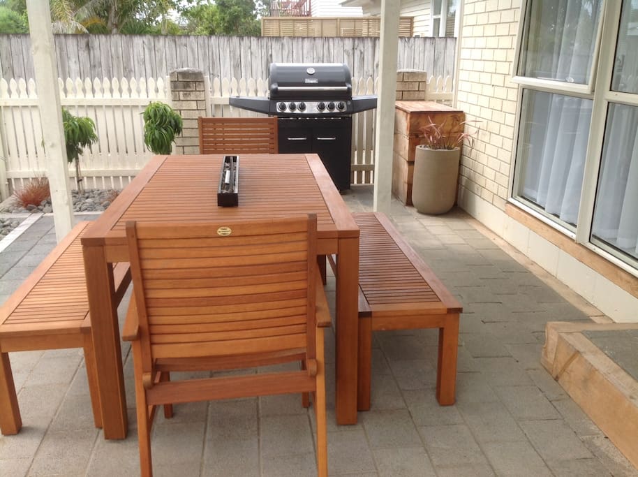 Outdoor furniture and BBQ