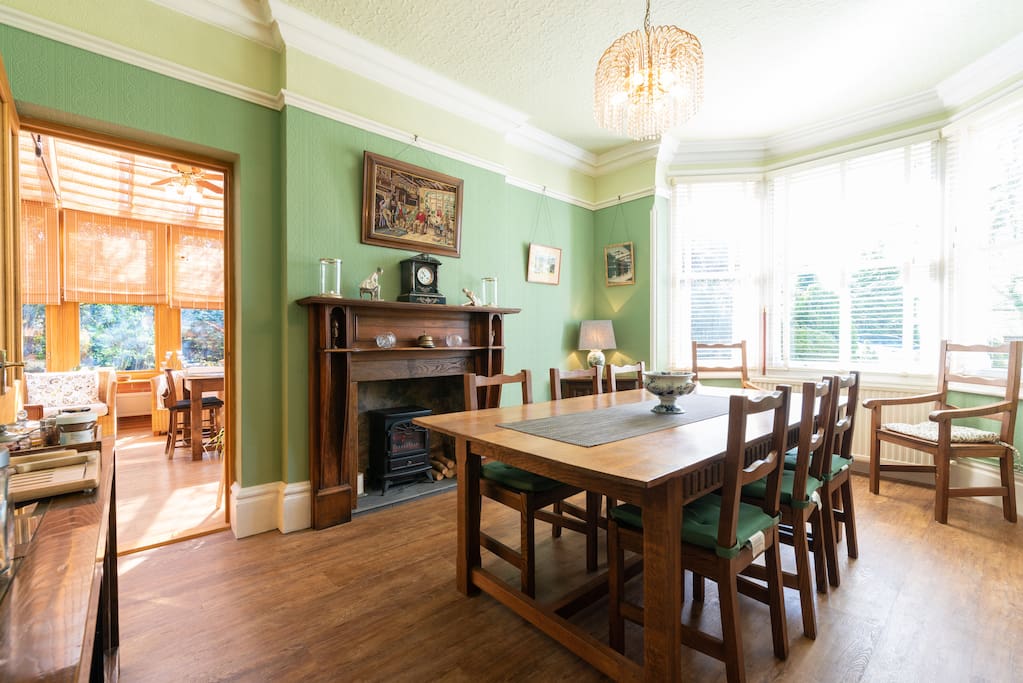 The light and airy dining room
