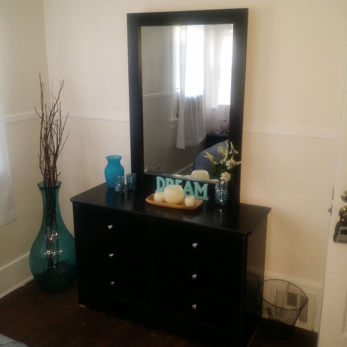 Your dresser and mirror!