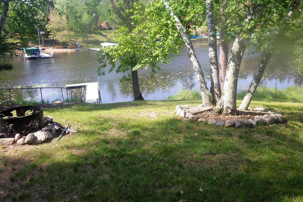 Fire pit and private dock