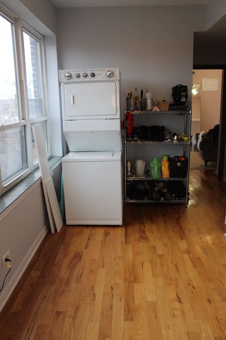 Guests are welcome to use the washer and dryer, and detergent we have on hand.