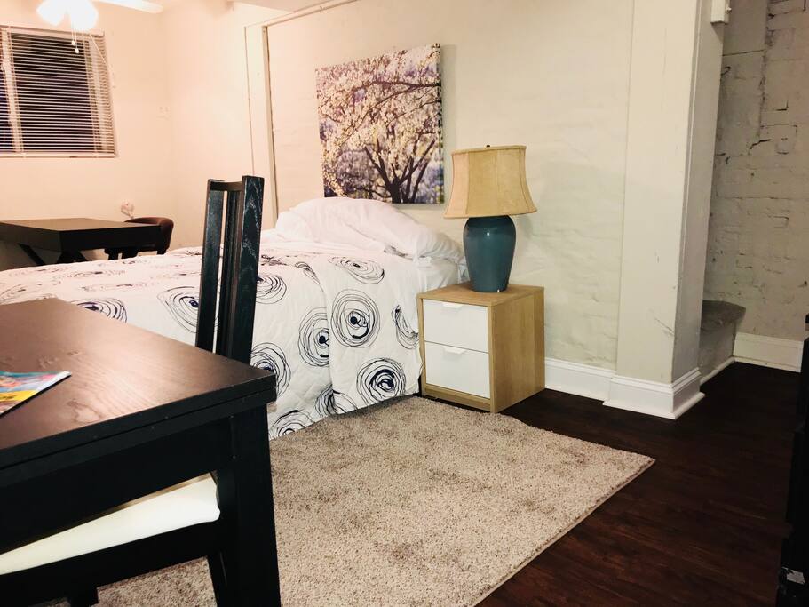 Enjoy your private room with a Full size bed!!