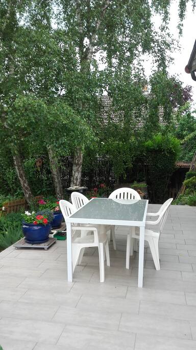 terrasse dans jardin