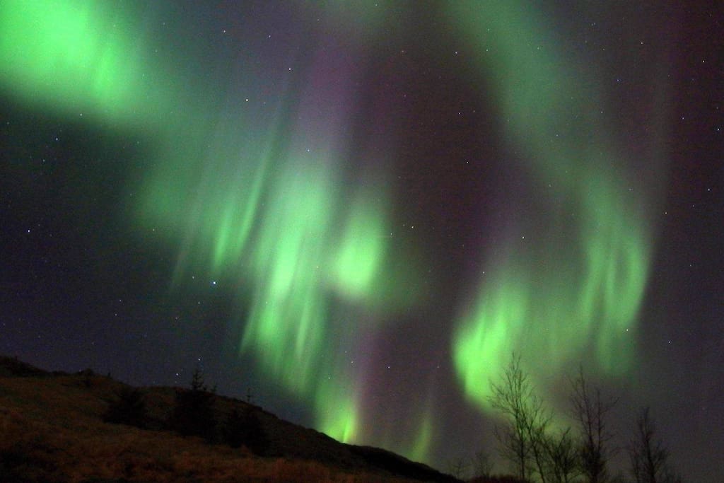 Kaldakinn is the perfect location for seeing the northern lights, far away from light pollison