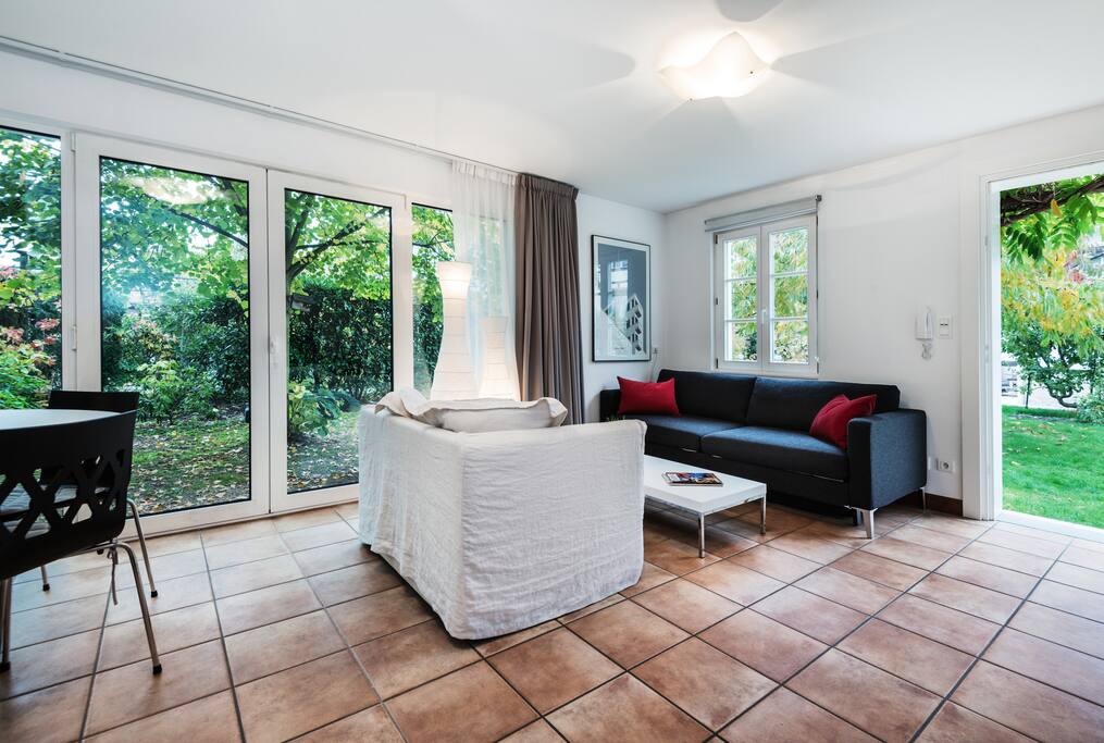 séjour avec accès direct au jardin