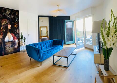 Grand jardin privé au coeur du centre ville