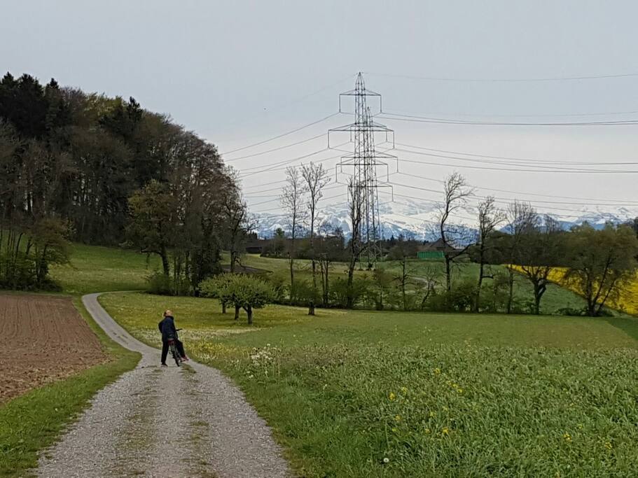 mit dem velo hinaus