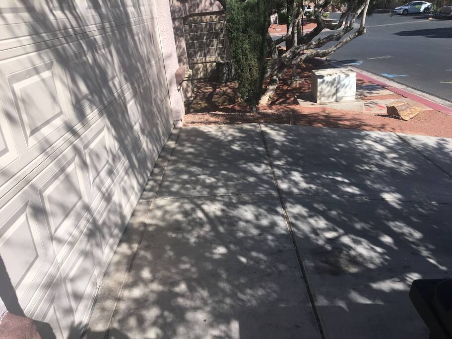 To spacious parking spaces