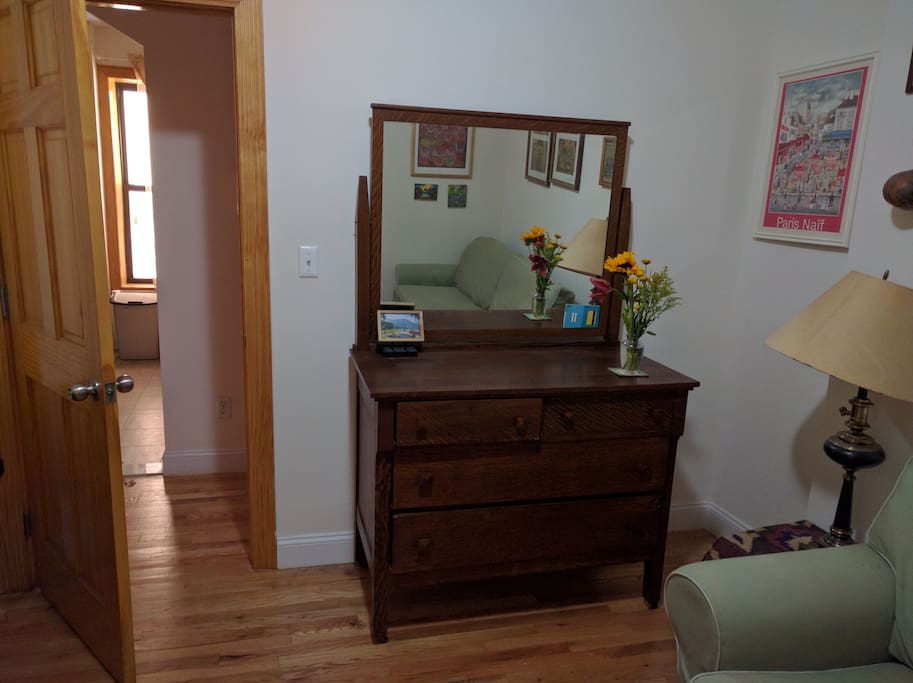 Guest room - antique dresser