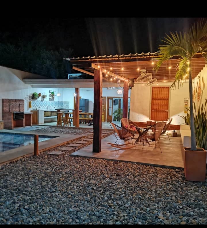 7casabongo/pool and private house/3rooms/7beds