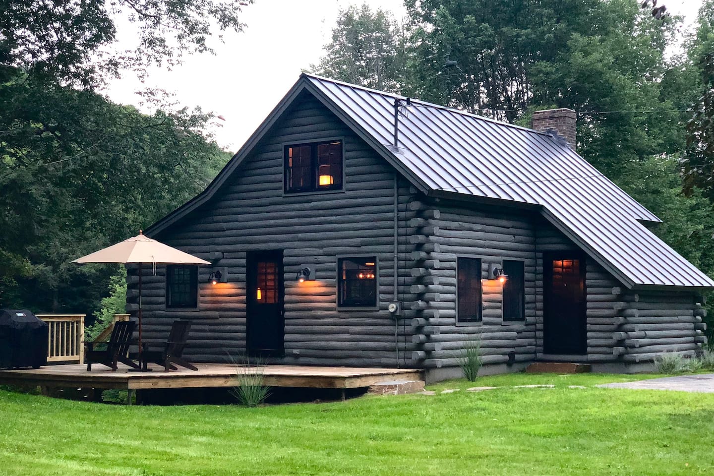 Kab In A Refined Log Cabin In Woodstock Vermont Cabins For