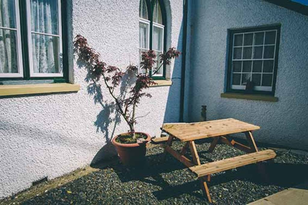 enclosed courtyard