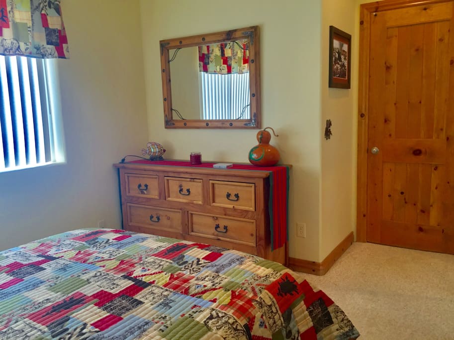 Guest Bedroom - north wall and entry door
