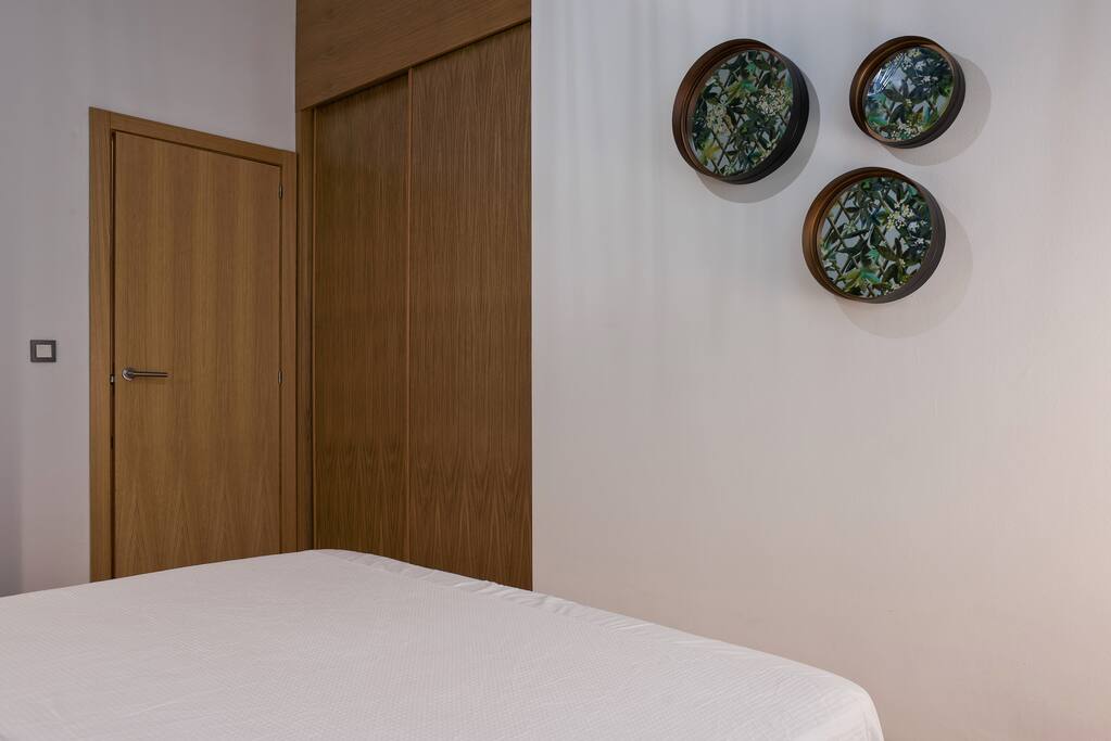 Large bedroom with comfortable double bed for 2 adults.