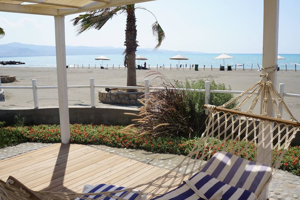 Aphrodite beach - only a 5 minute walk.