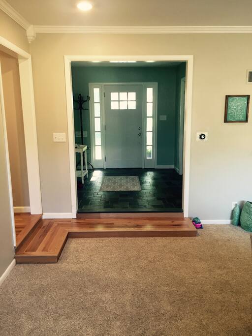 Slate entryway.