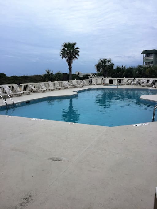 Large pool just steps from the ocean
