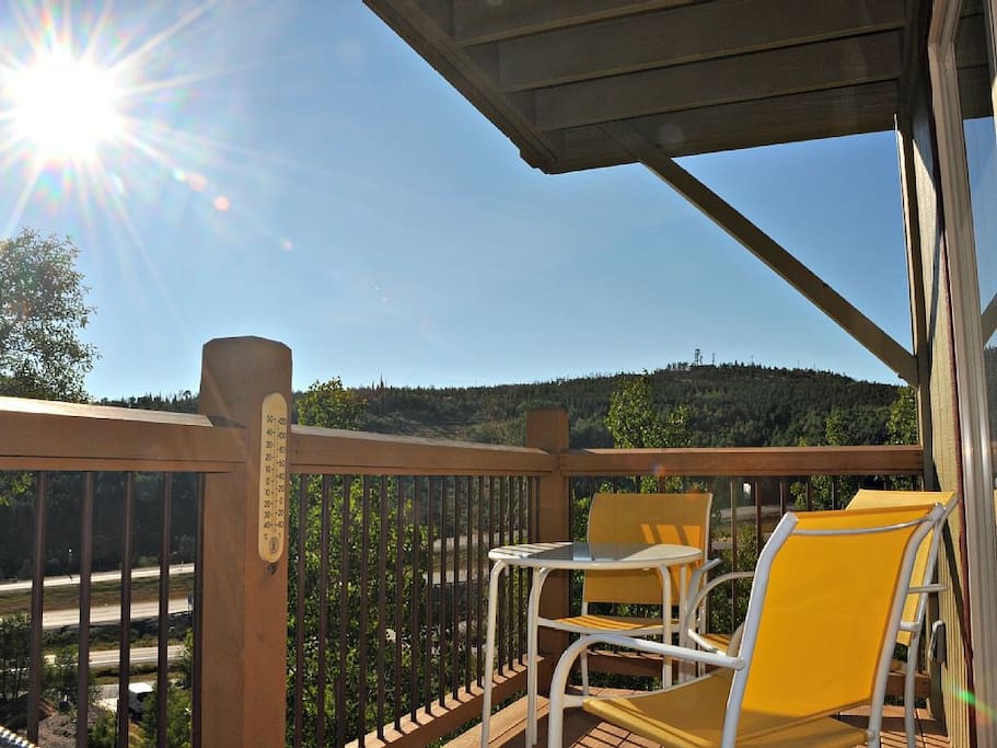 Enjoy your coffee or happy hour from the beautiful and spacious deck