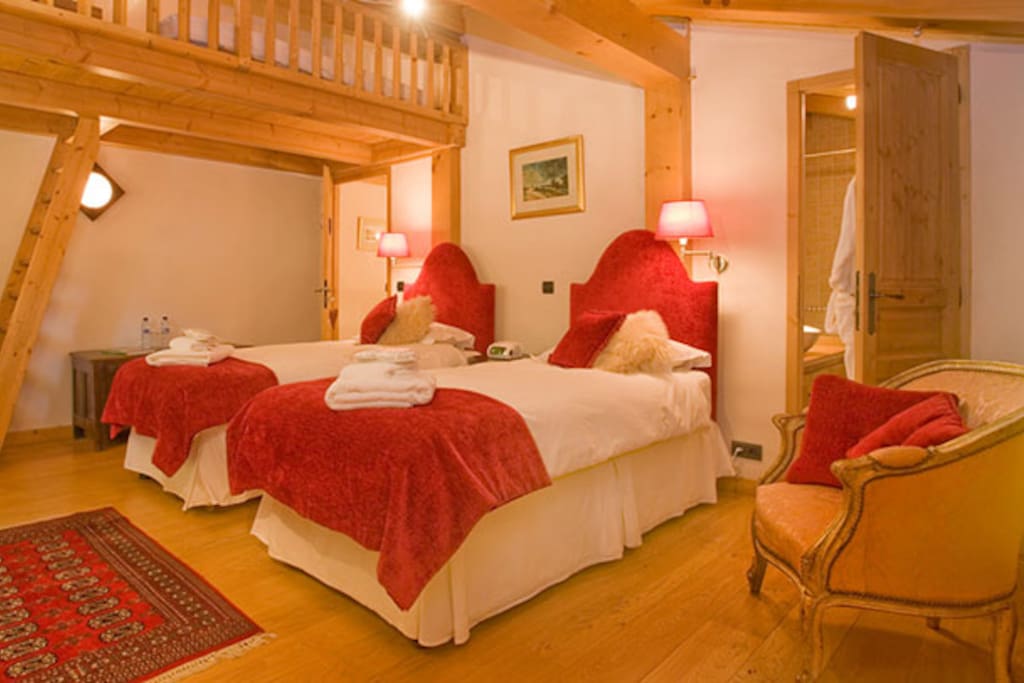 A Bedroom - twin beds with ensuite. Can become a Double plus Z BED.