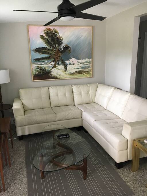 The living room - Adrian Pearsall coffee table.