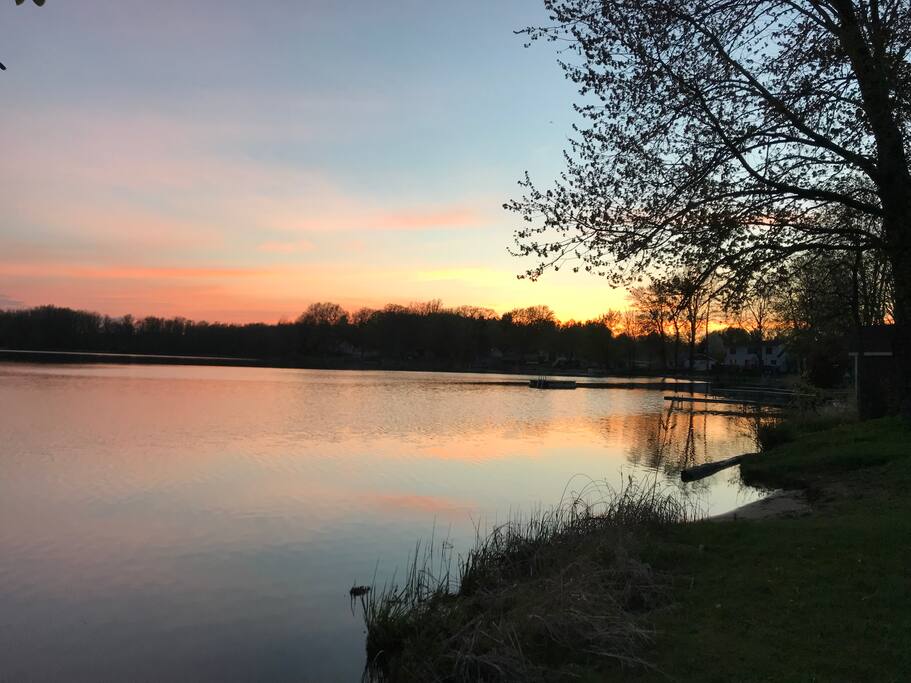 Sunset at the Lake House