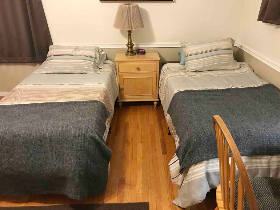 New memory foam beds with cotton linens and soft pillows to enjoy
