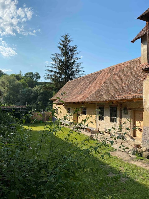 Saschiz 165, restored barn from XVIII-th century