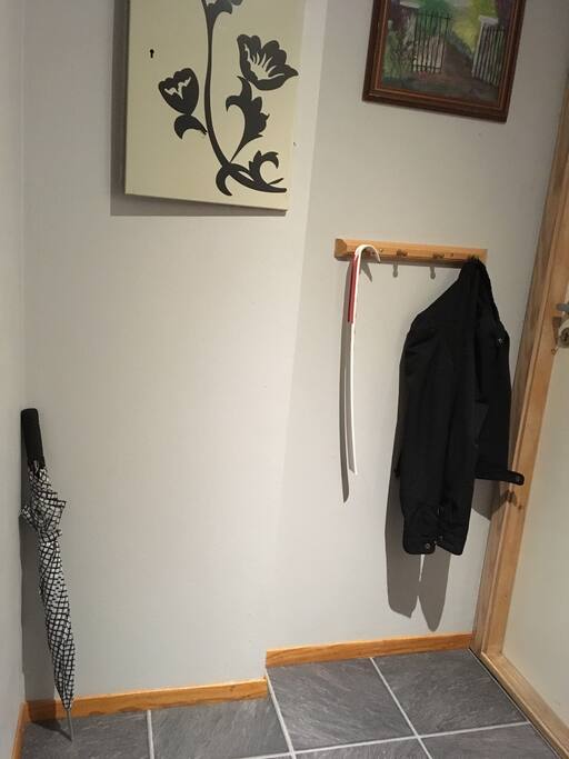 And a place to hang your coat and if necessary, an umbrella you can borrow on rainy days