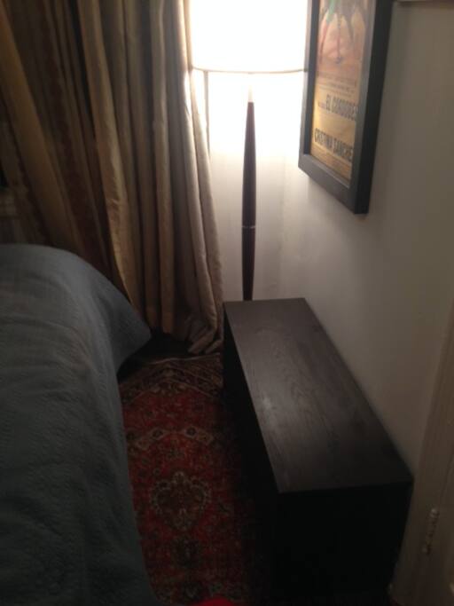 Bench next to bed