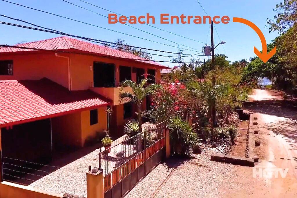 Beach entrance a few steps from our house
