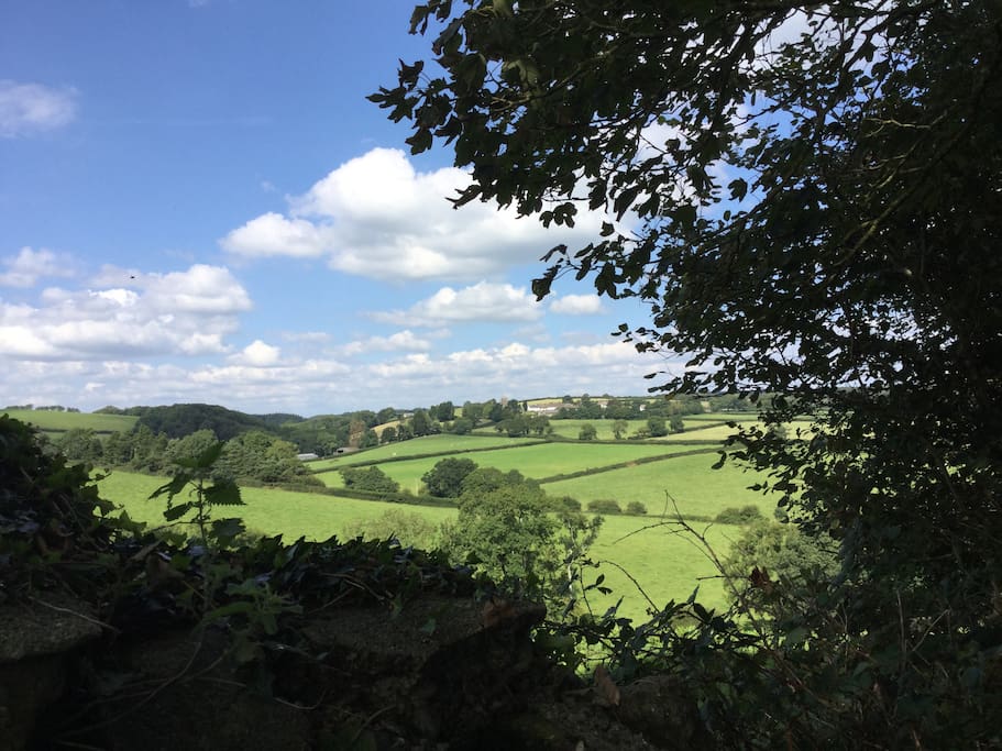 Lovely view back to Iddesleigh on walk to Warhorse Farm