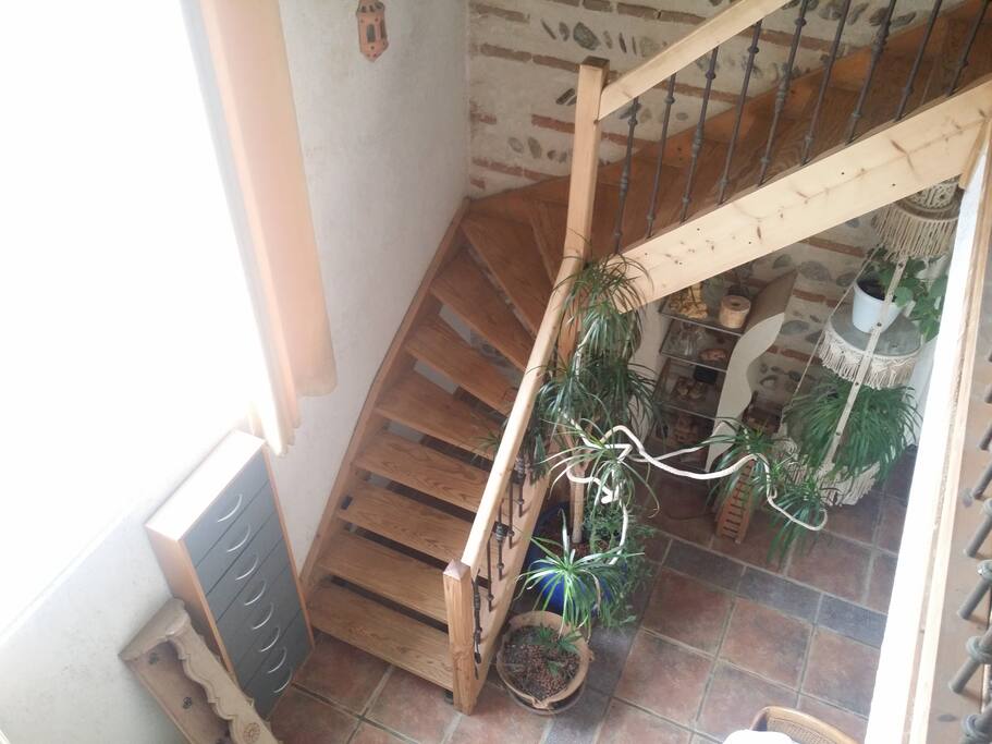 vue de mezzanine, accès au coin lit.