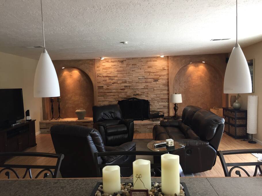 Great room from kitchen
