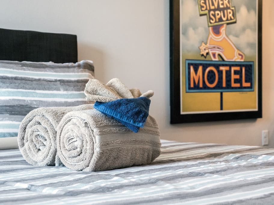 Soft, clean towels are provided for each guest!