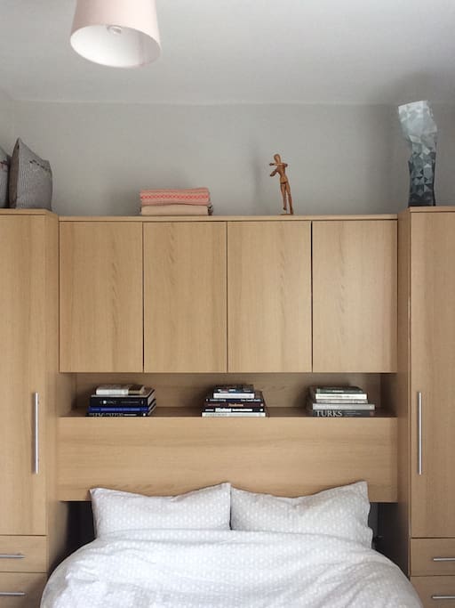 Wardrobe in use but space can be made available for longer stays..